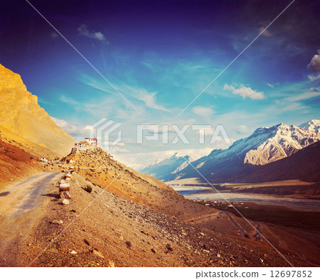 Ki monastery. Spiti Valley, India 12697852