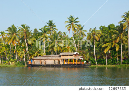 Houseboat on Kerala backwaters, India 12697885