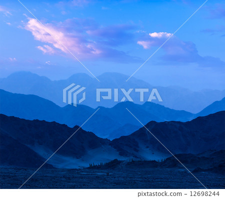 Himalayas mountains in twilight Himalayas mountains in twilight 12698244