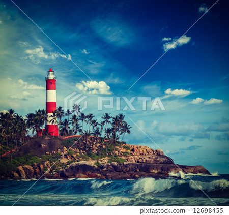 Kovalam (Vizhinjam) lighthouse. Kerala, India Kovalam (Vizhinjam) lighthouse. Kerala, India 12698455