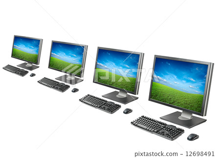 Computer workstation isolated 12698491