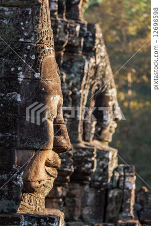 Faces of Bayon temple, Angkor, Cambodia 12698598