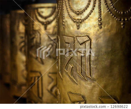 Buddhist prayer wheels Buddhist prayer wheels 12698622