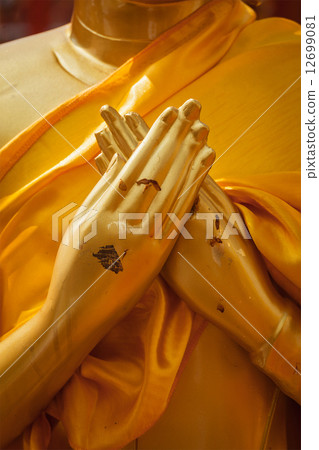 Buddha statue hands in Vajrapradama Mudra 12699081