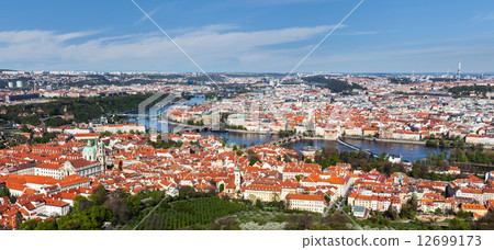View of Charles Bridge over Vltava river and Old city from Petri View of Charles Bridge over Vltava river and Old city from Petri 12699173