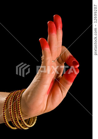 Arala hasta of indian dance Bharata Natyam 12699207