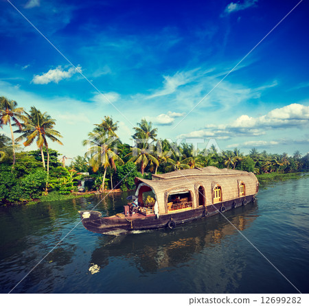 Houseboat on Kerala backwaters, India 12699282