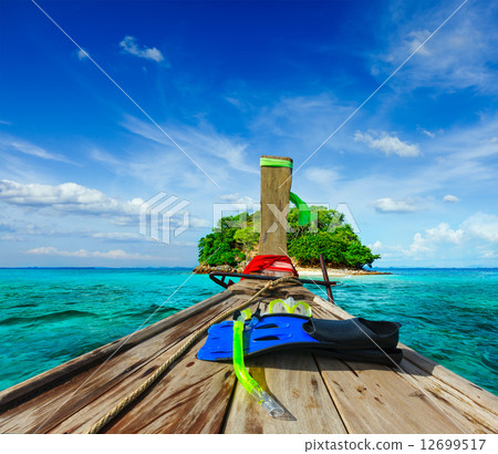 Tropical island in sea 12699517