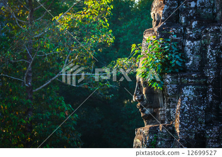 Face of Bayon temple, Angkor, Cambodia Face of Bayon temple, Angkor, Cambodia 12699527