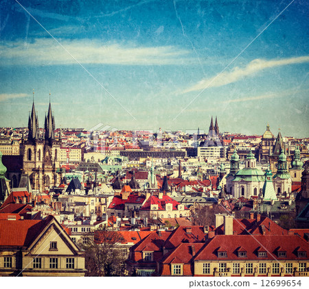 Aerial view of Prague 12699654