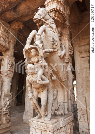 Statues in Hindu temple. Sri Ranganathaswamy Temple. Tiruchirapp 12699717