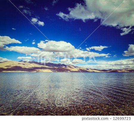 Lake Tso Moriri in Himalayas. Ladakh, India Lake Tso Moriri in Himalayas. Ladakh, India 12699723