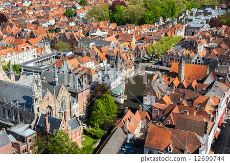 Aerial view of Bruges (Brugge), Belgium Aerial view of Bruges (Brugge), Belgium 12699744