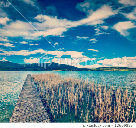Pier in the lake, Bavaria countryside Pier in the lake, Bavaria countryside 12699852