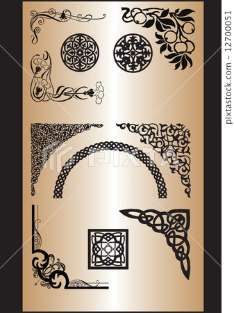 ornamental corner patterns - Stock Illustration [12700051] - PIXTA