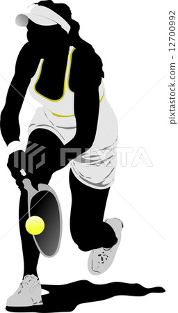 Tennis player. Vector illustration Tennis player. Vector illustration 12700992