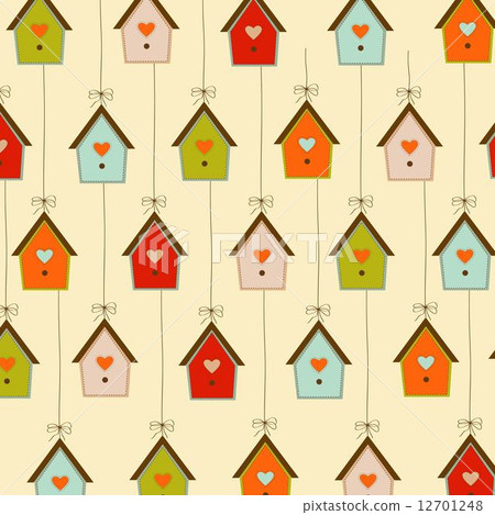 pattern with birdcages pattern with birdcages 12701248