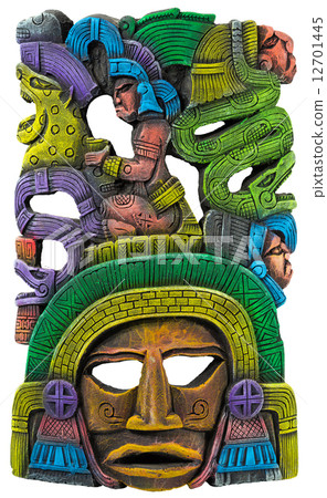 Mayan Clay Mask - Mexico 12701445