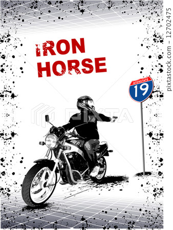 Gray background with motorcycle image. Vector illustration Gray background with motorcycle image. Vector illustration 12702475