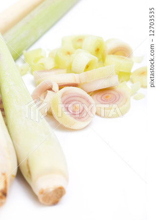 Lemongrass on white background. Lemongrass on white background. 12703535