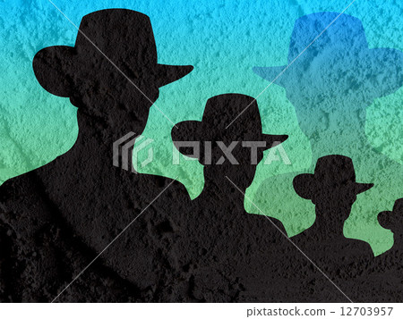 cowboy people silhouette on Cement wall texture background desi cowboy people silhouette on Cement wall texture background desi 12703957
