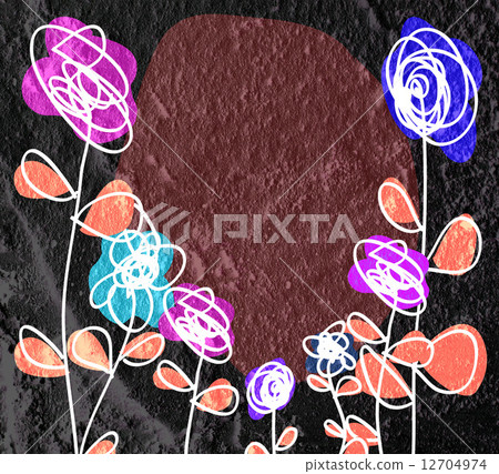 Flower Abstract on wall texture background design 12704974