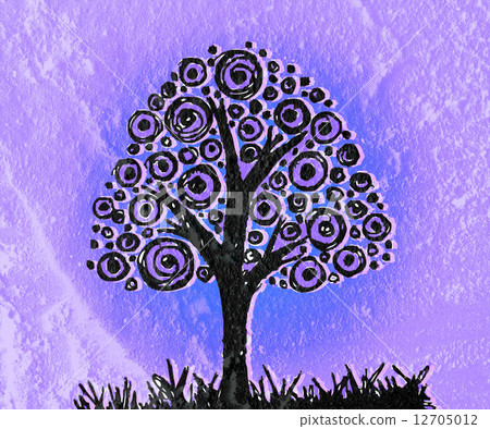 trees with leaves in silhouettes on wall texture background de trees with leaves in silhouettes on wall texture background de 12705012