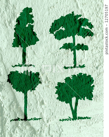trees with leaves in silhouettes on wall texture background d trees with leaves in silhouettes on wall texture background d 12705197