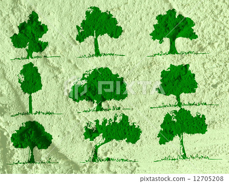 trees with leaves in silhouettes on wall texture background d trees with leaves in silhouettes on wall texture background d 12705208