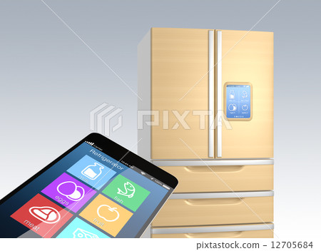 Check the contents of the refrigerator on the smartphone Check the contents of the refrigerator on the smartphone 12705684