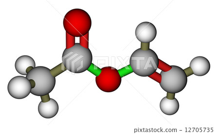 Vinyl acetate 3D molecular structure 12705735