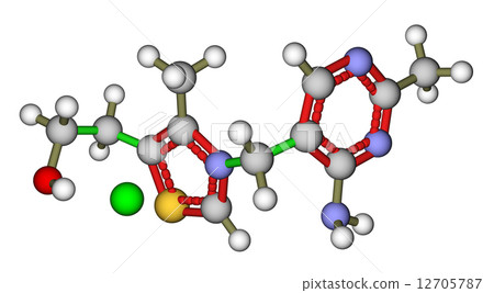 Thiamine (vitamin B1) molecular structure 12705787