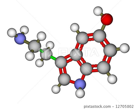 Serotonin molecular structure 12705802