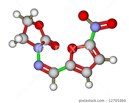 Antibacterial furazolidone molecular structure 12705860