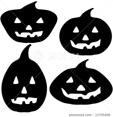 Halloween Pumpkin Silhouette Illustrations Halloween Pumpkin Silhouette Illustrations 12705890