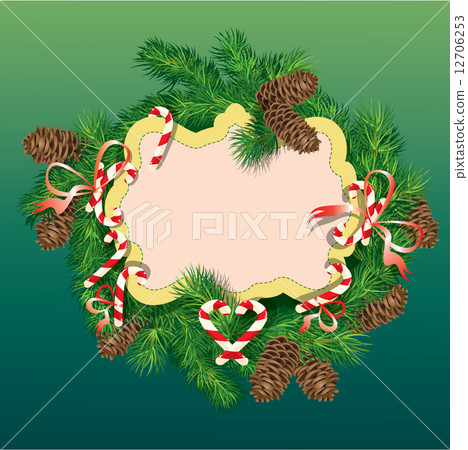 Christmas and New Year background - fir tree... - Stock Illustration ...