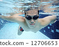 Underwater picture of a man swimming 12706653