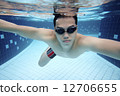 Underwater picture of a man swimming 12706655