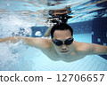 Underwater picture of a man swimming 12706657
