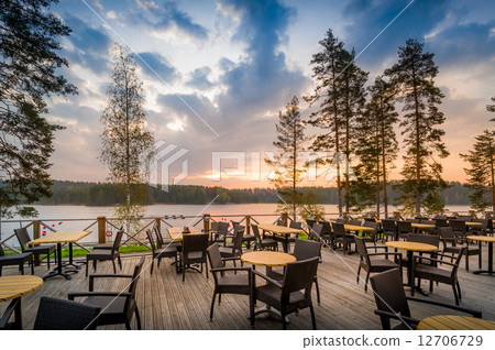Cafe del lake sunset Cafe del lake sunset 12706729