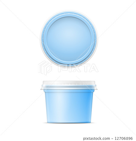 Blue plastic spread container template. Blue plastic spread container template. 12706896