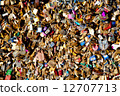 Locks on a bridge in Paris 12707713