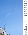Notre Dame Cathedral and airplane cloud 12707719