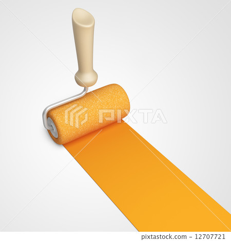 Painting house room. Renovation home. 3D icon isolated Painting house room. Renovation home. 3D icon isolated 12707721