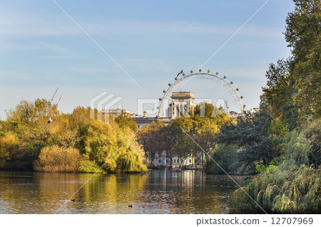View of London Eye from St. James park 12707969