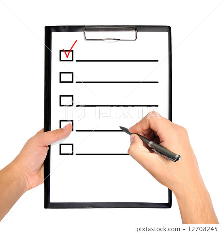 clipboard with checklist 12708245