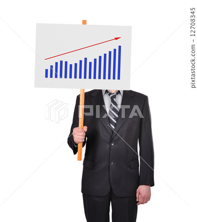signboard with graph of profits signboard with graph of profits 12708345