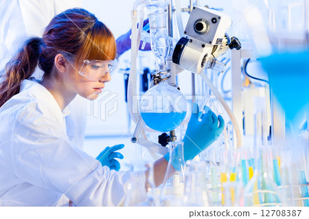 Young chemist in the laboratory. 12708387