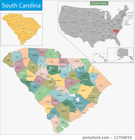South Carolina map 12708659