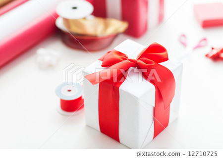 close up of christmas presents 12710725